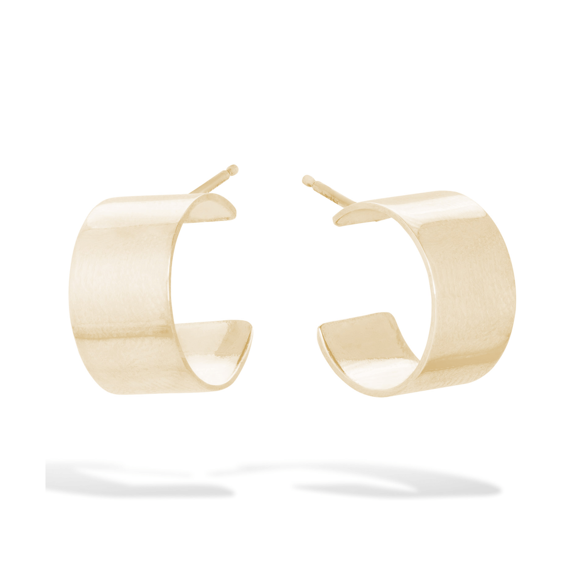14K yellow gold vanity huggies