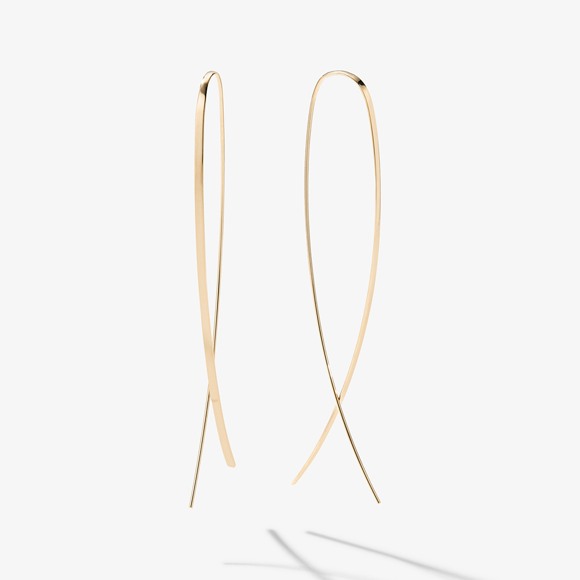 Narrow Flat Upside Down Hoops-1