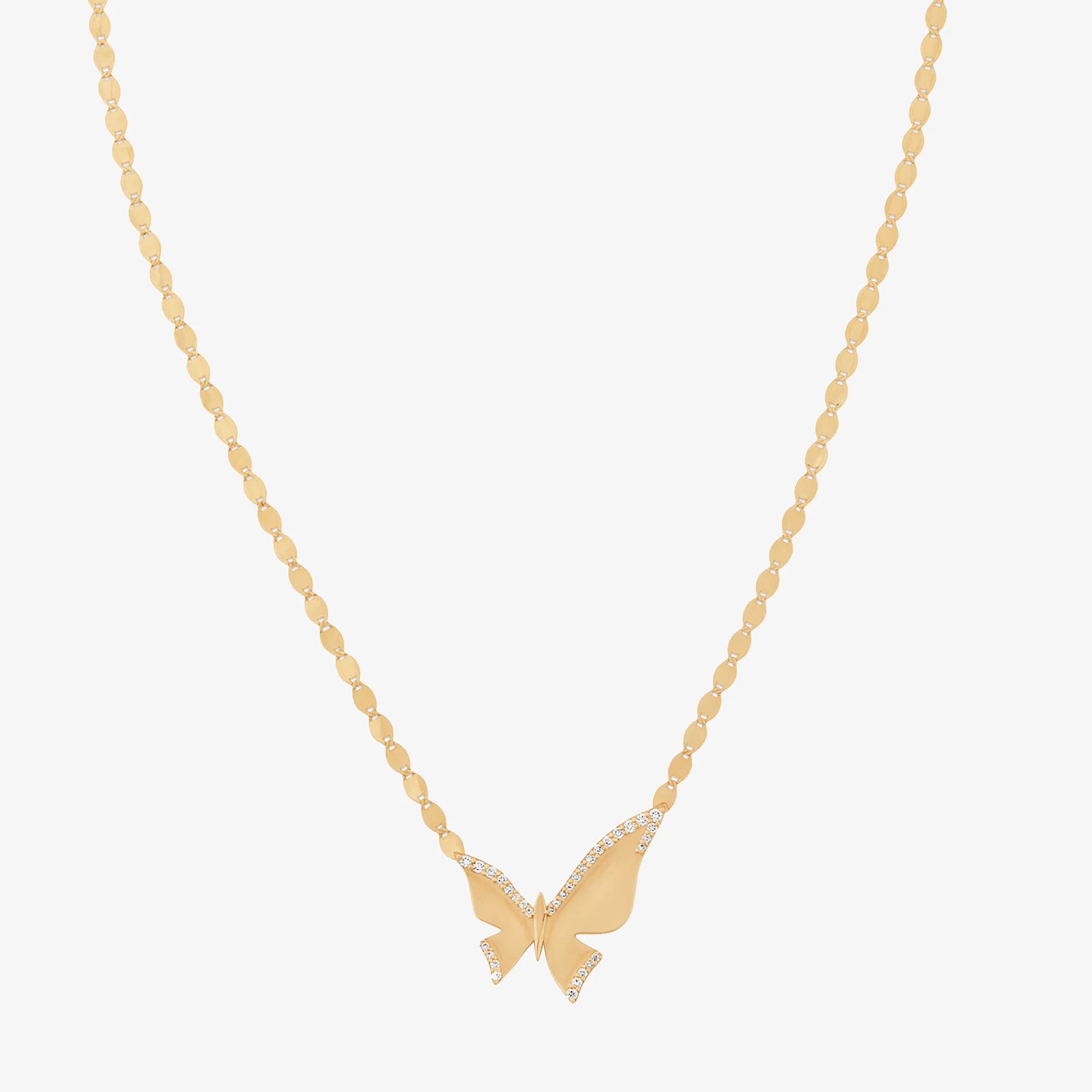 DIAMOND LARGE BUTTERFLY PENDANT NECKLACE