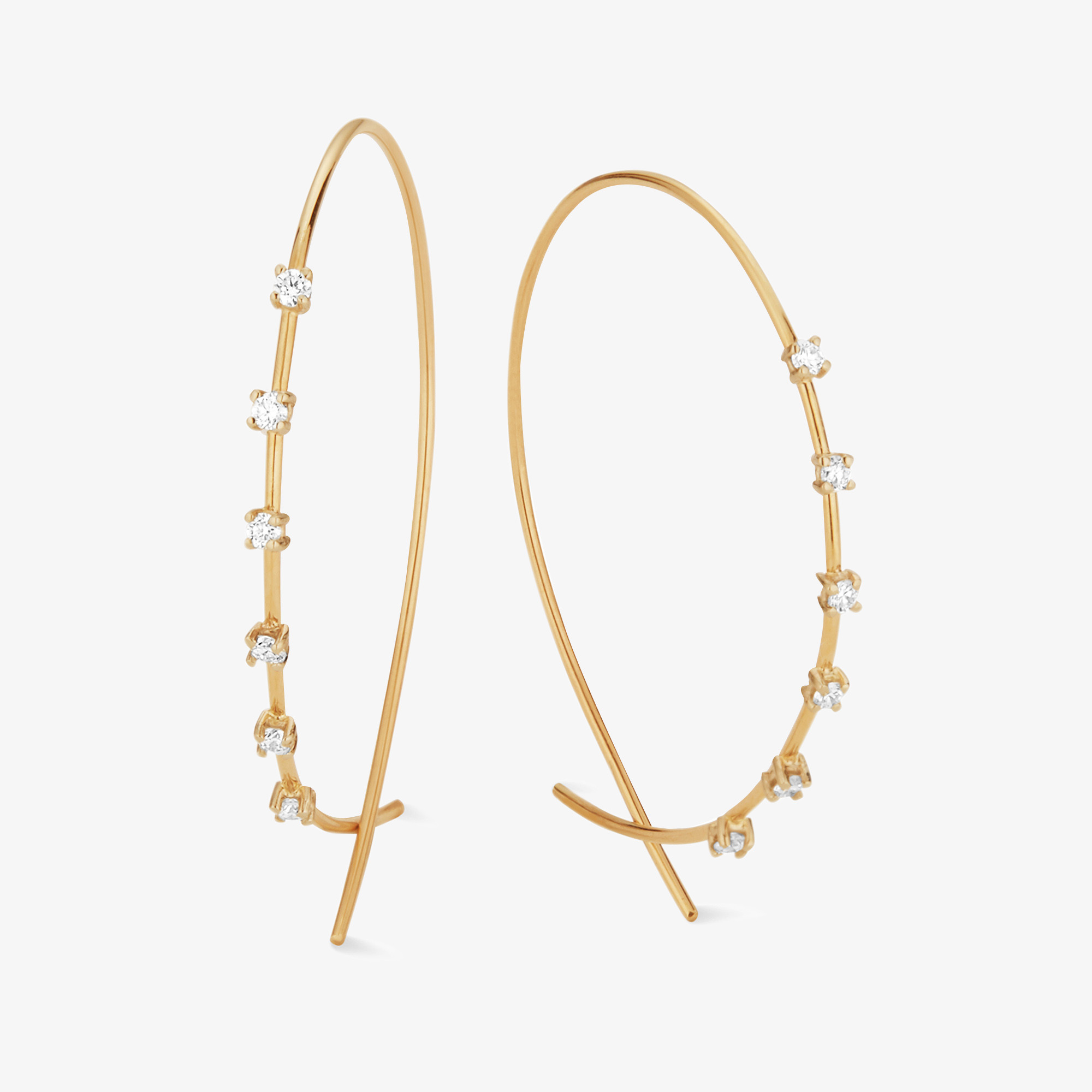Small Solo Wire Upside Down Hoops-1