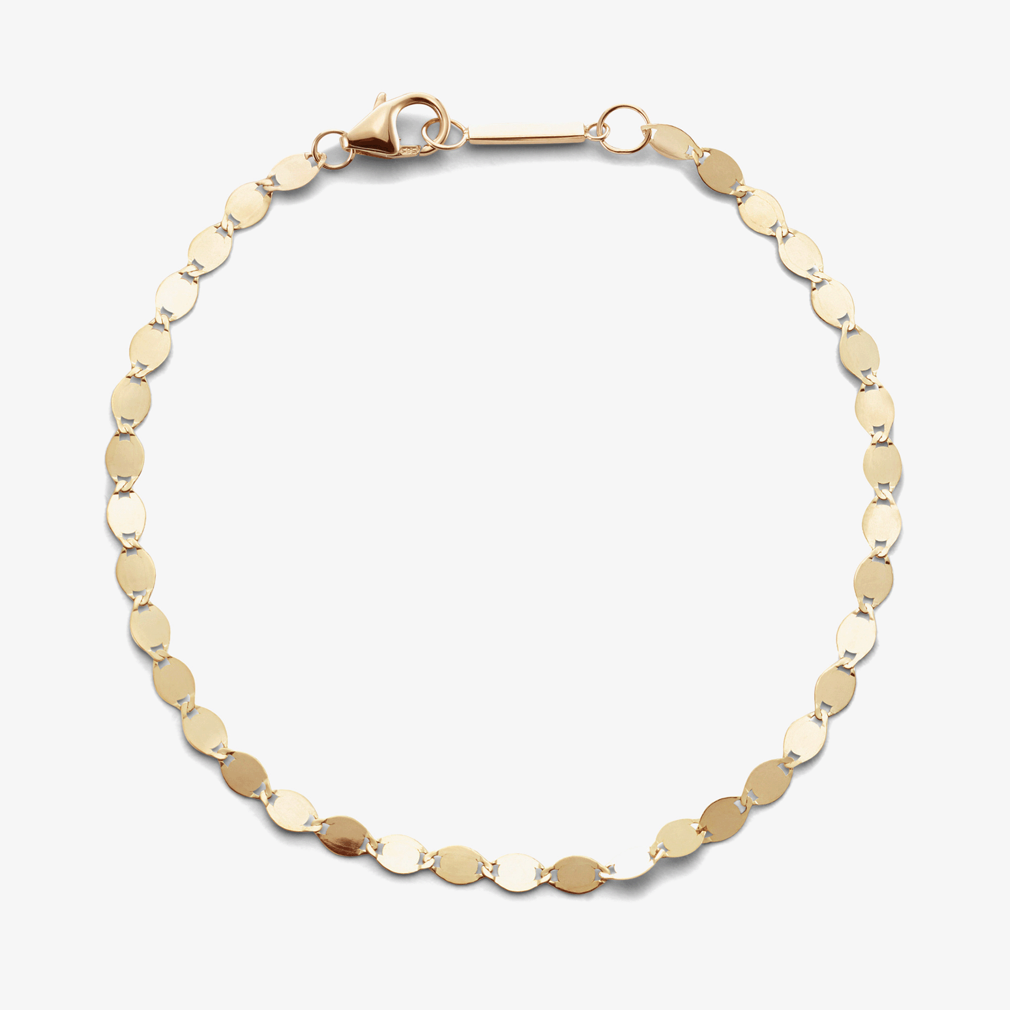 14K yellow gold nude chain bracelet