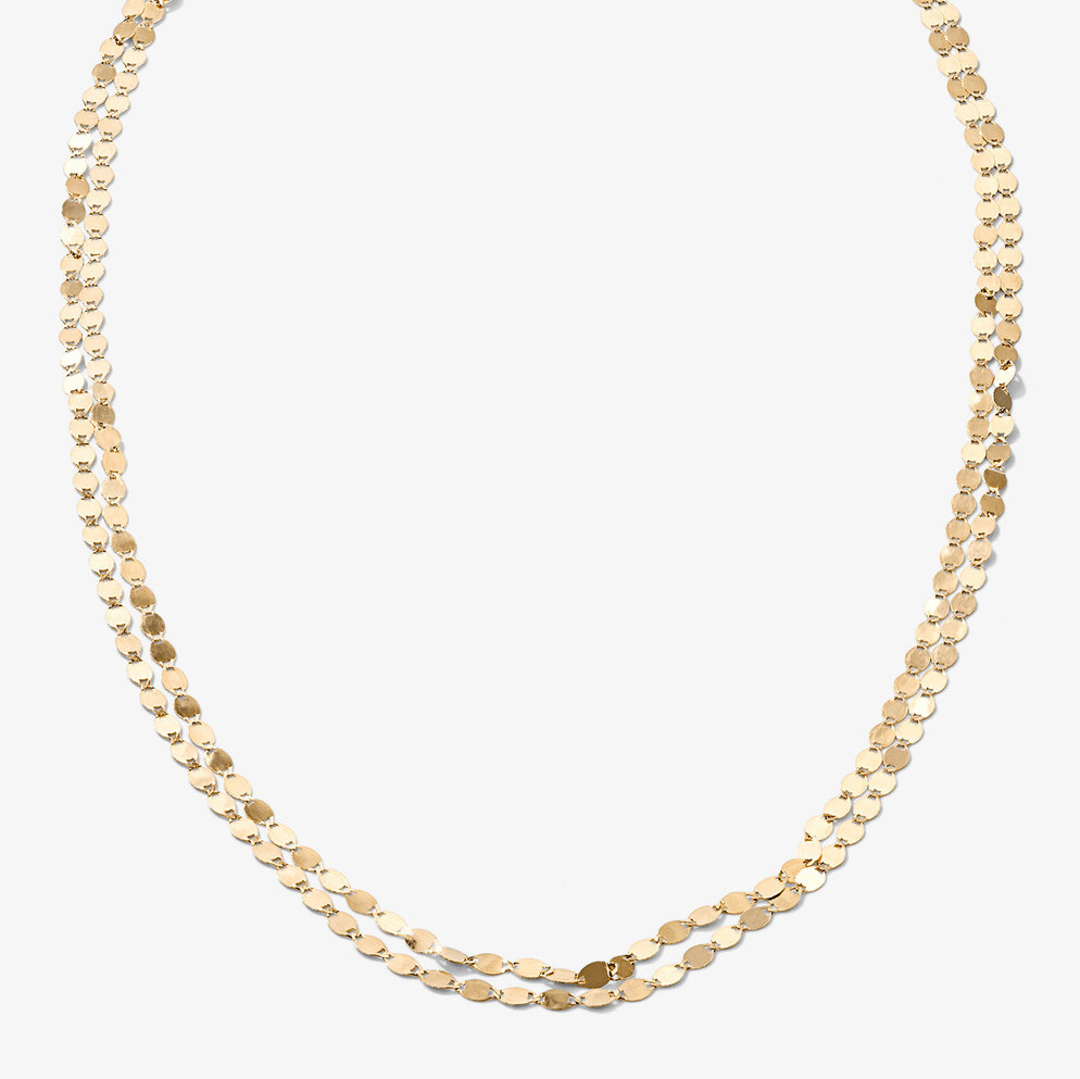 DOUBLE STRAND PETITE NUDE CHOKER NECKLACE