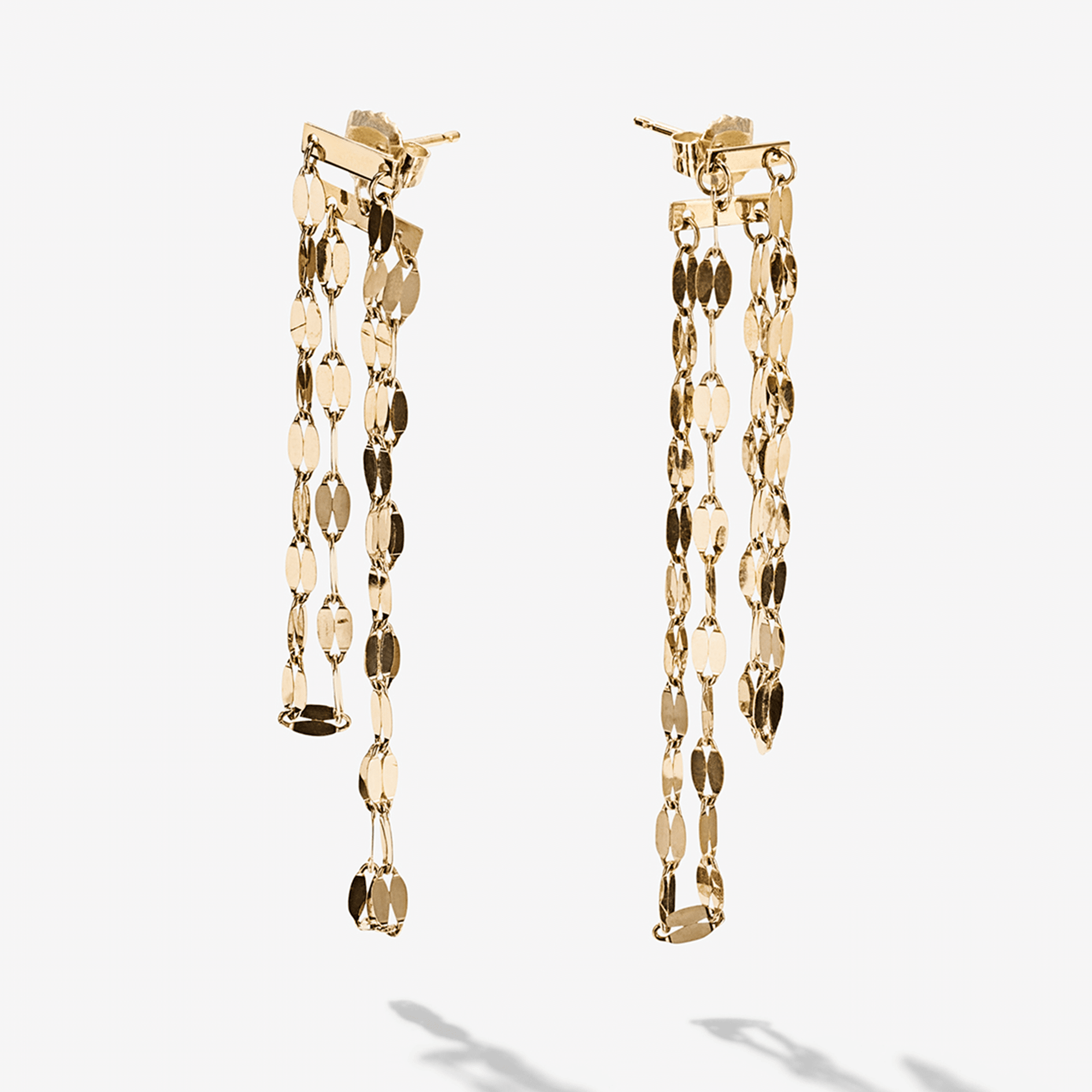 14K yellow gold mega blake front to back earrings
