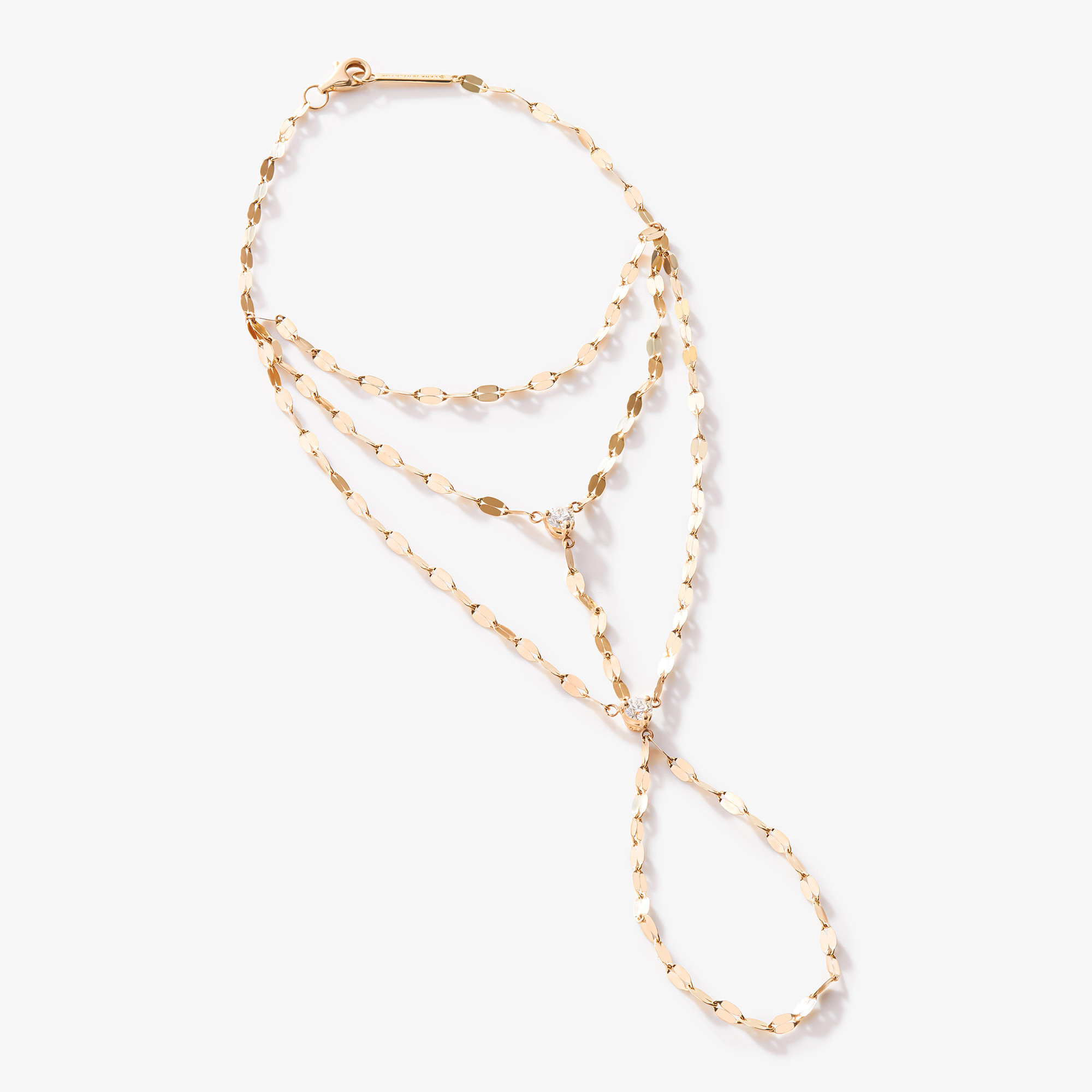 Multi Mega Gloss Blake Hand Lariat with Diamonds - 1