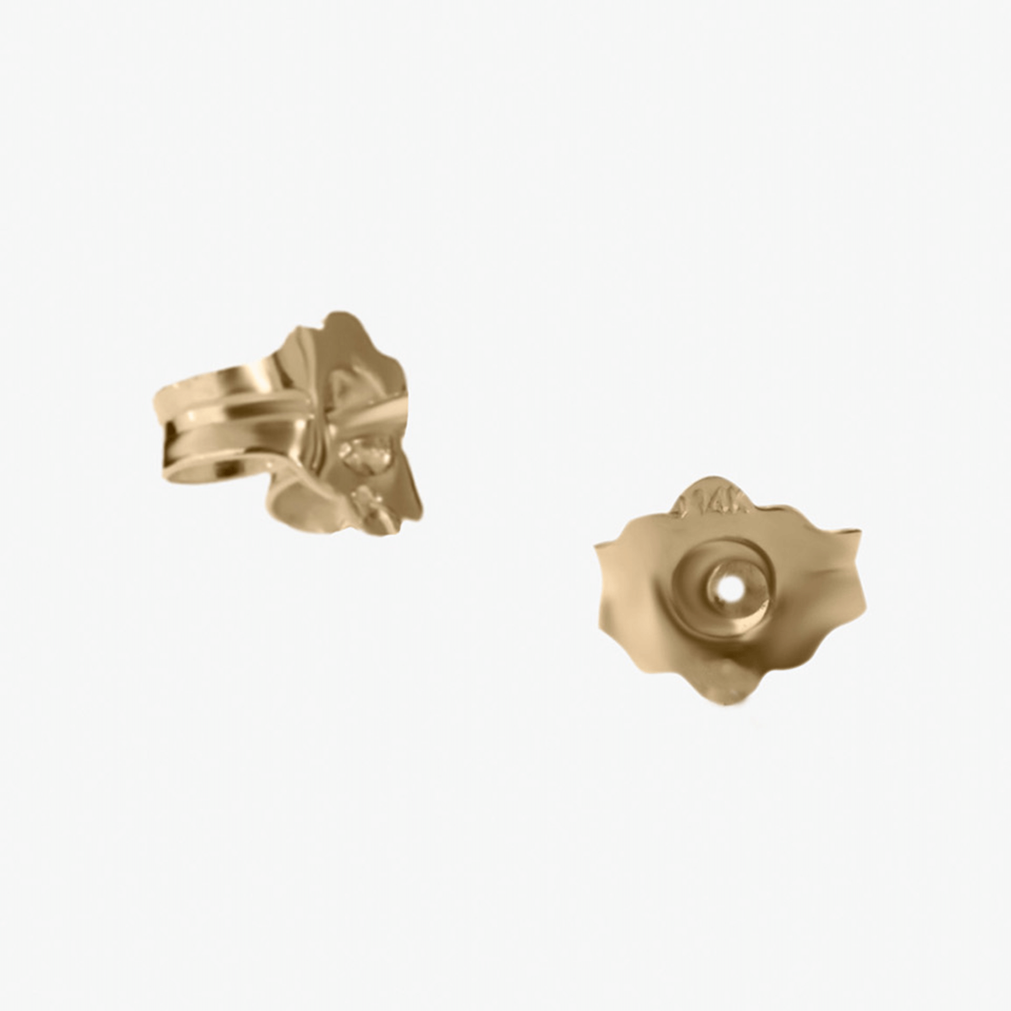 14K yellow gold earring backing set