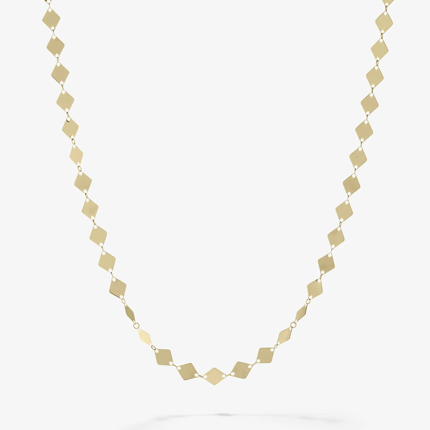 14K yellow gold single strand kite necklace