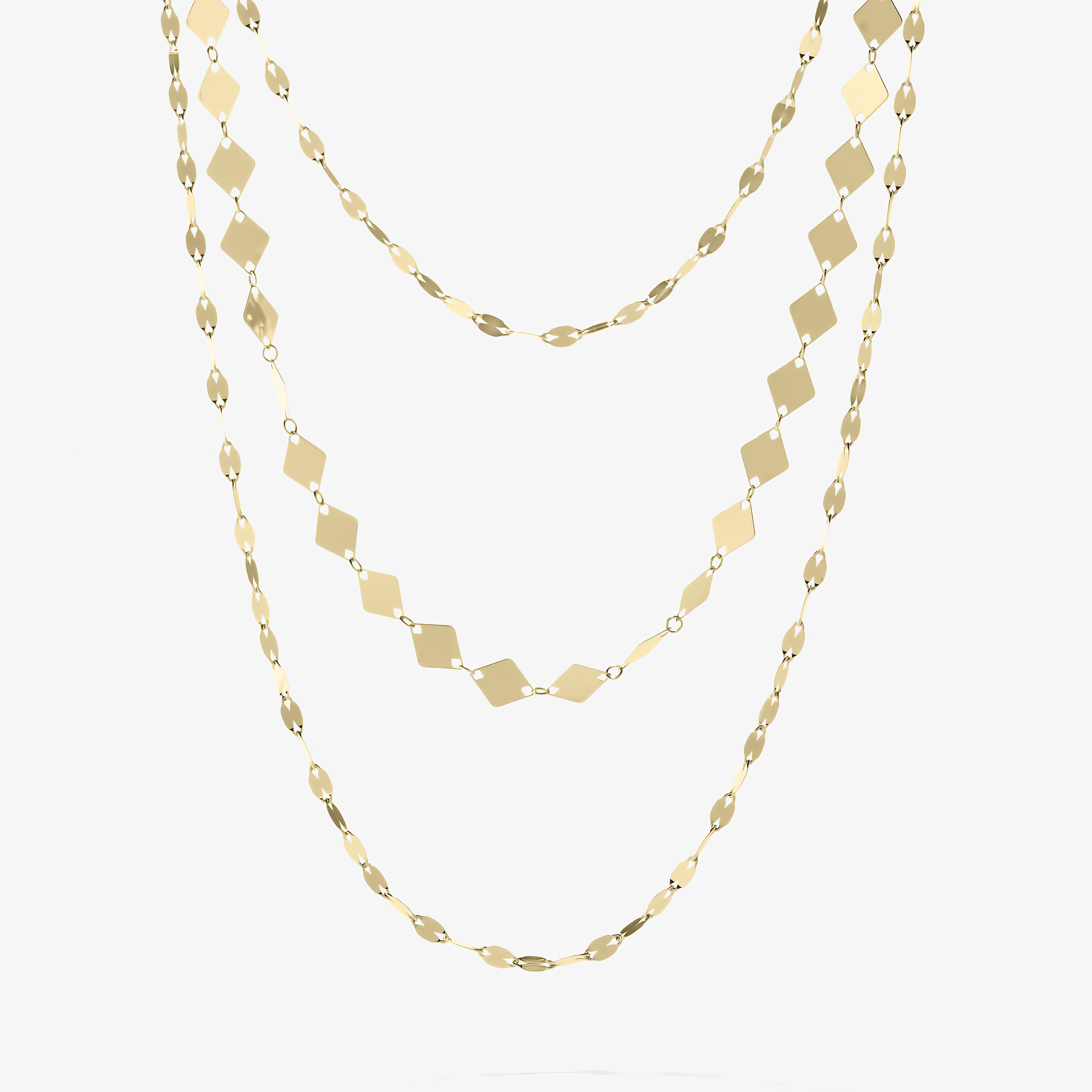 TRIPLE STRAND LASER KITE BLAKE REMIX NECKLACE - 1