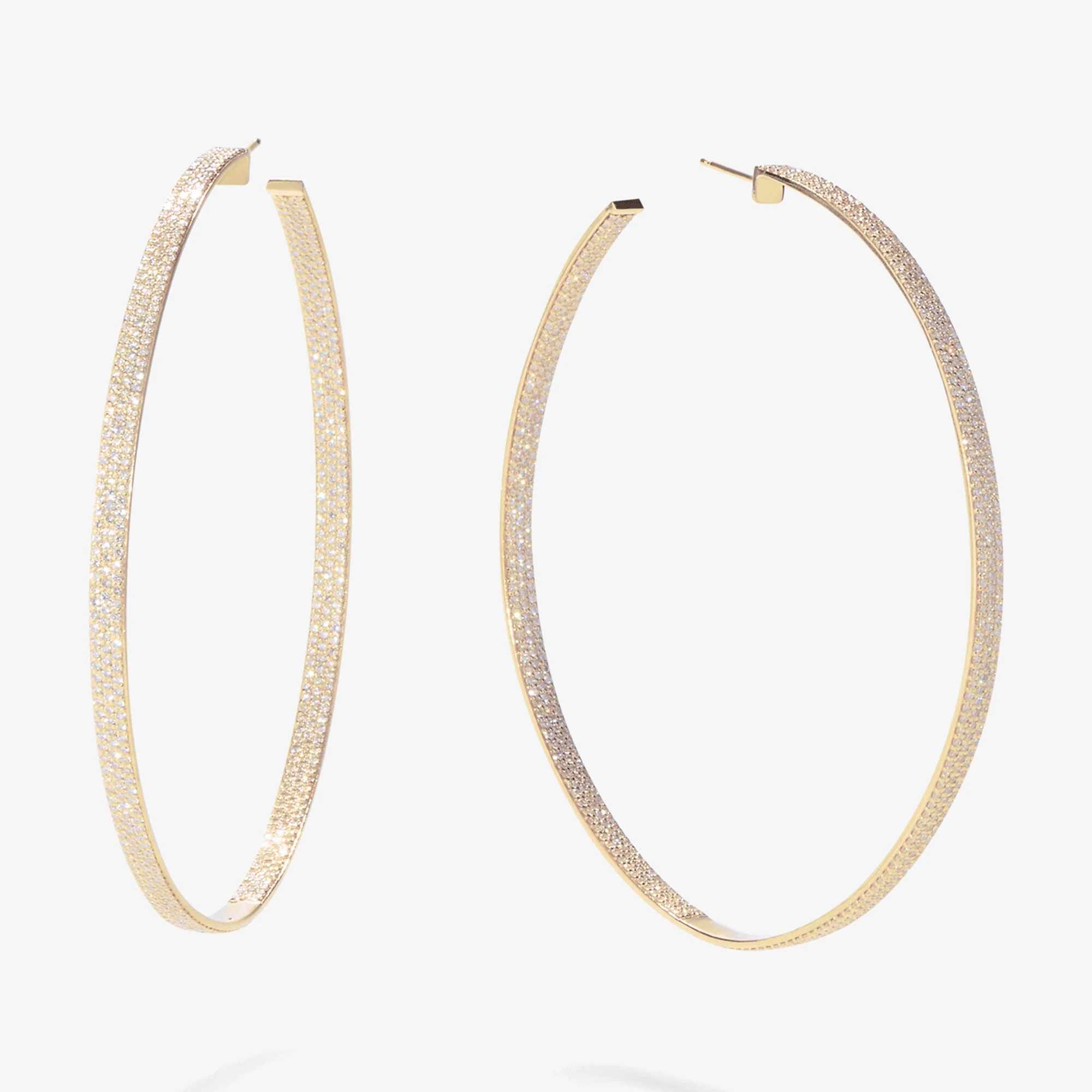 DIAMOND LARGE INSIDE OUT HOOPS