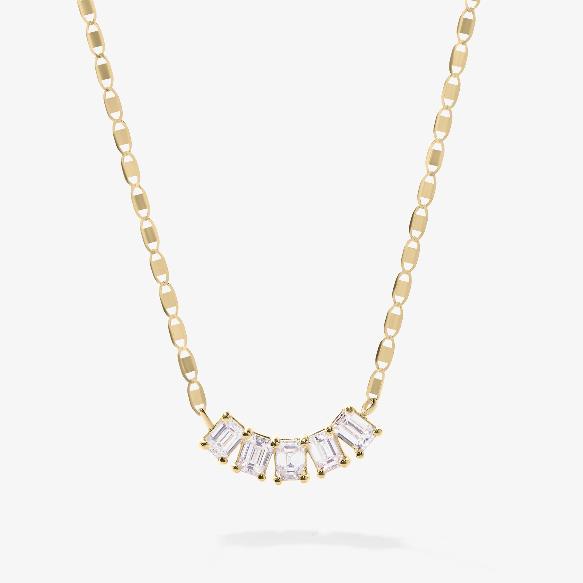 5 PIECE EMERALD DIAMOND NECKLACE 1