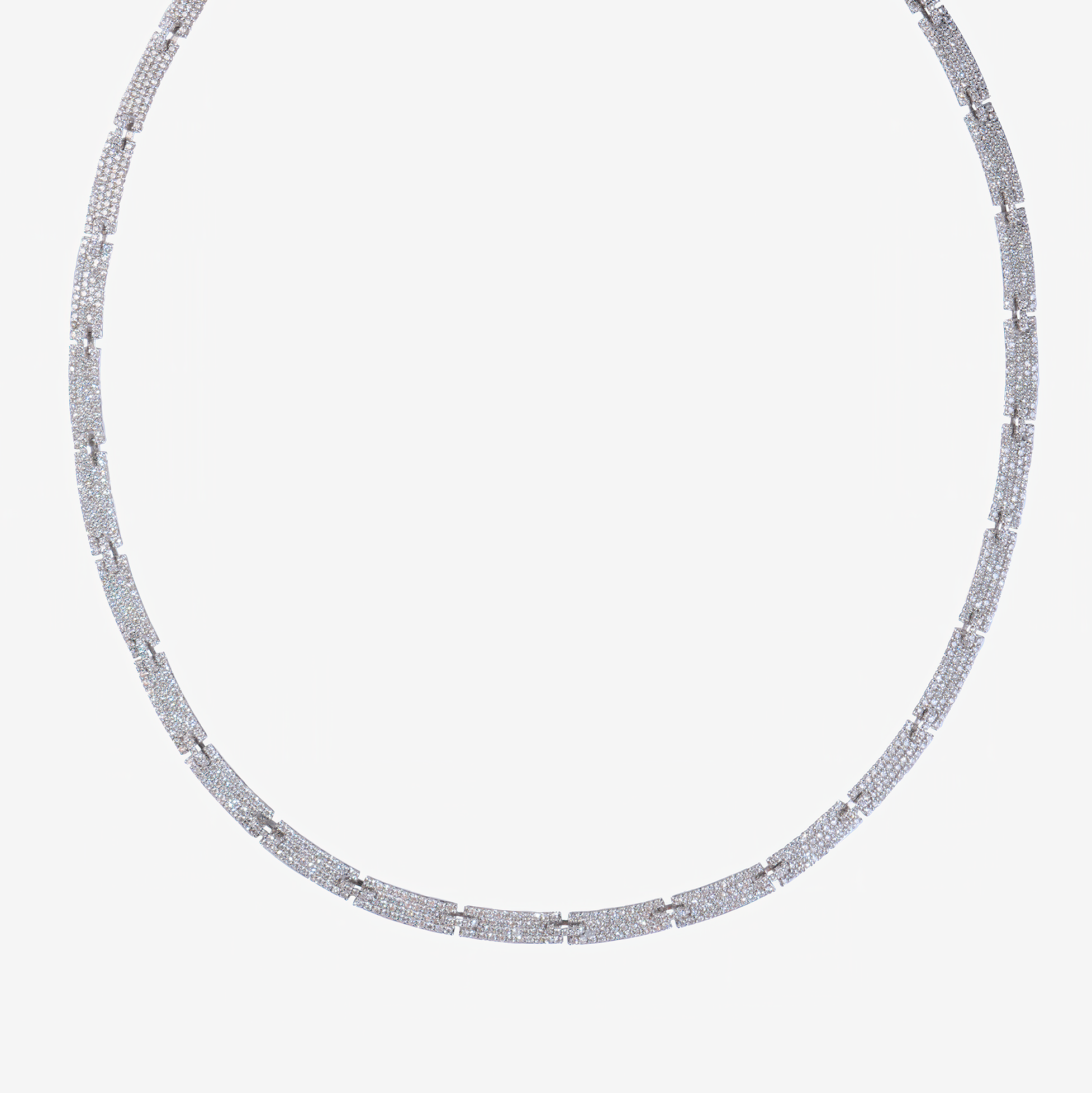 PAVE DIAMOND RECTANGLE NECKLACE