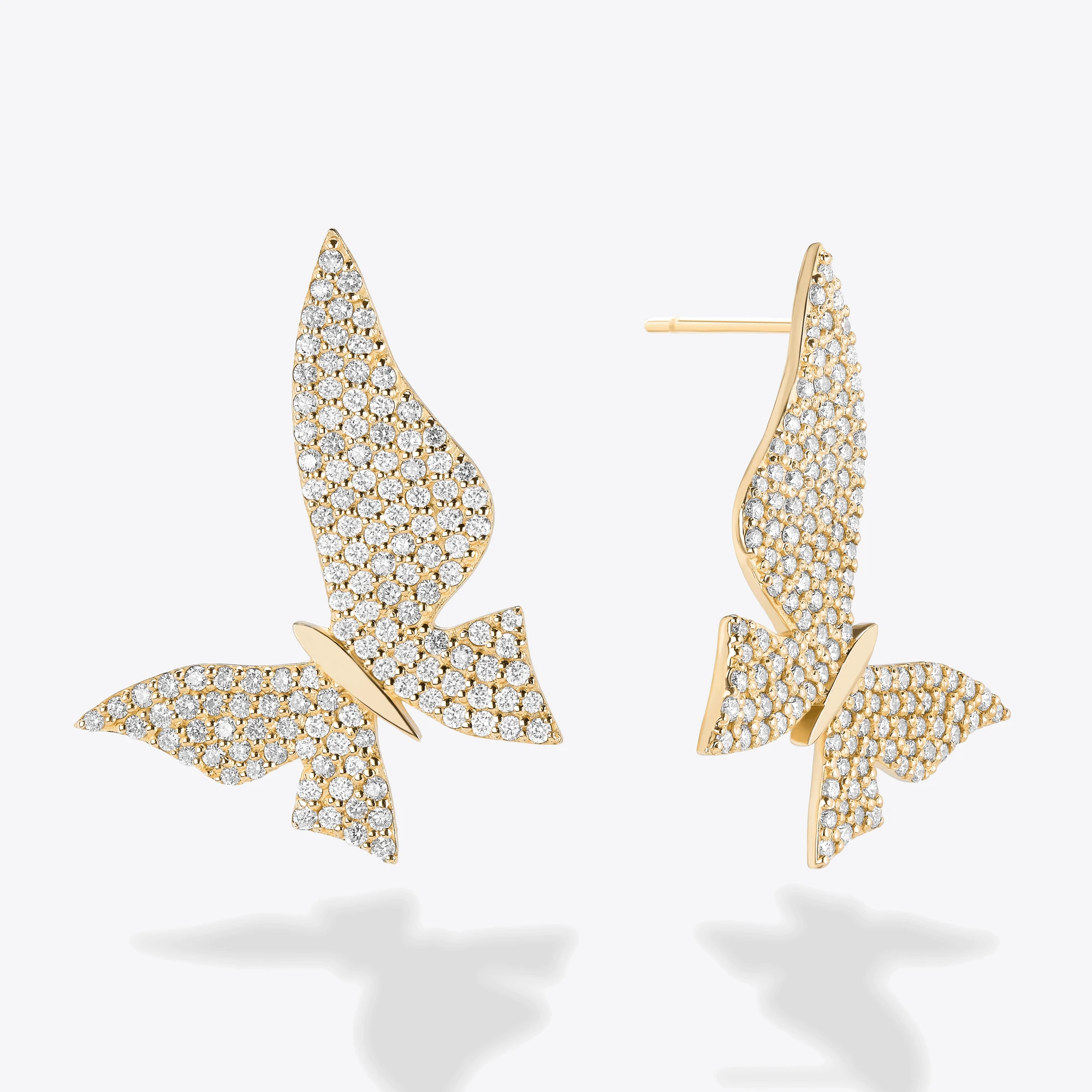 DIAMOND LARGE BUTTERFLY STUDS
