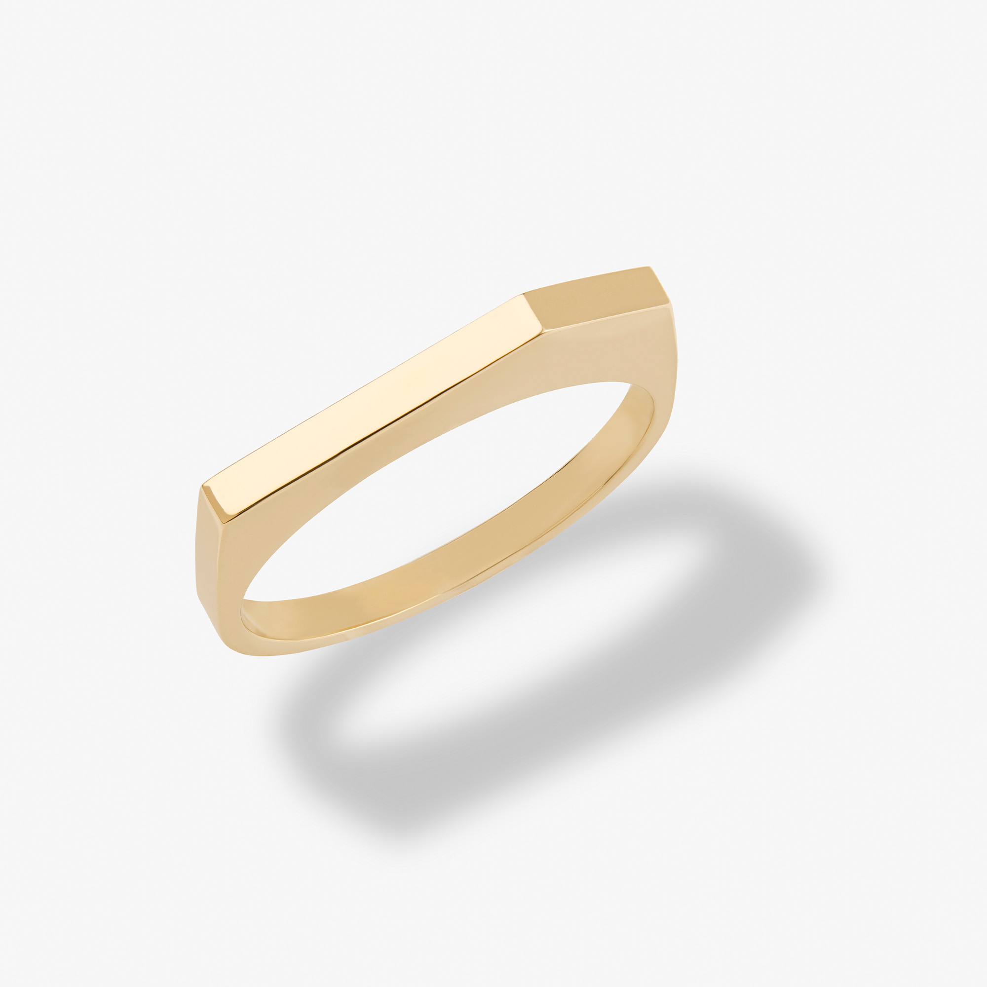 GEOMETRIC EDGE GOLD RING