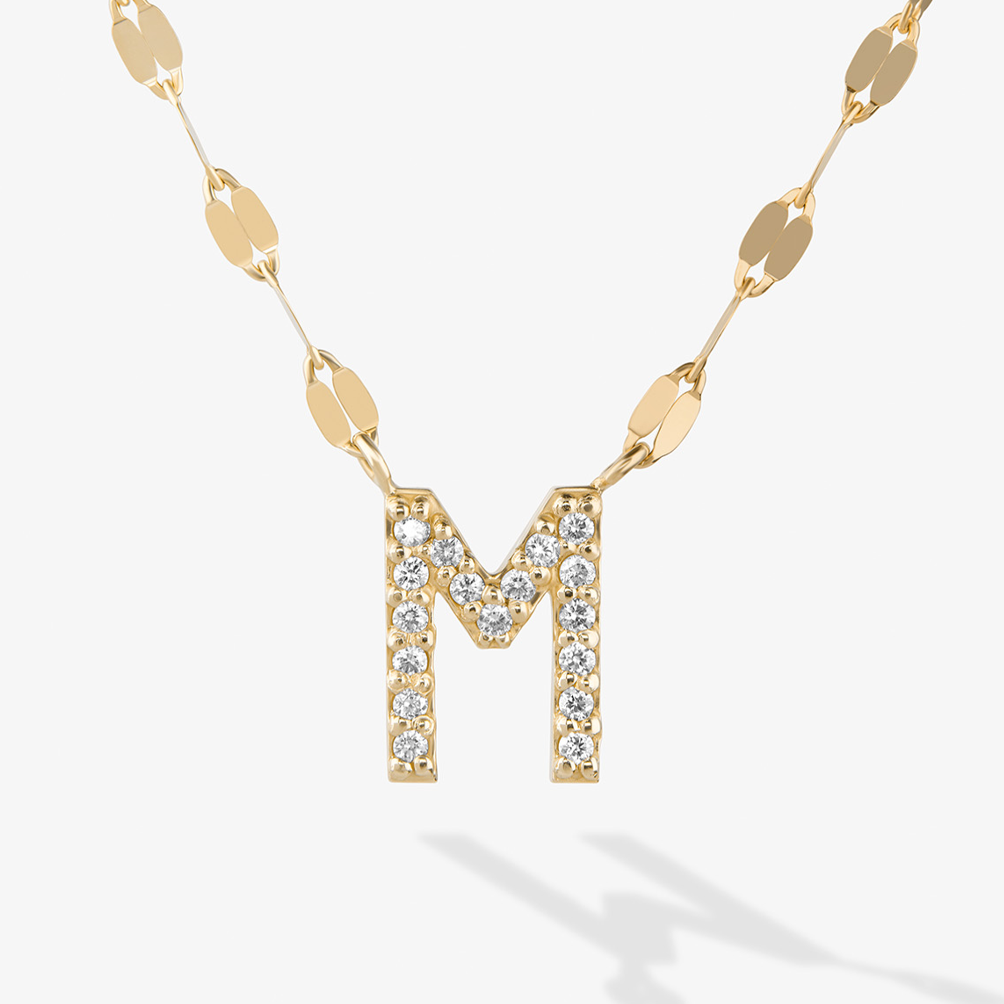 Mini Diamond Initial Pendant Necklace