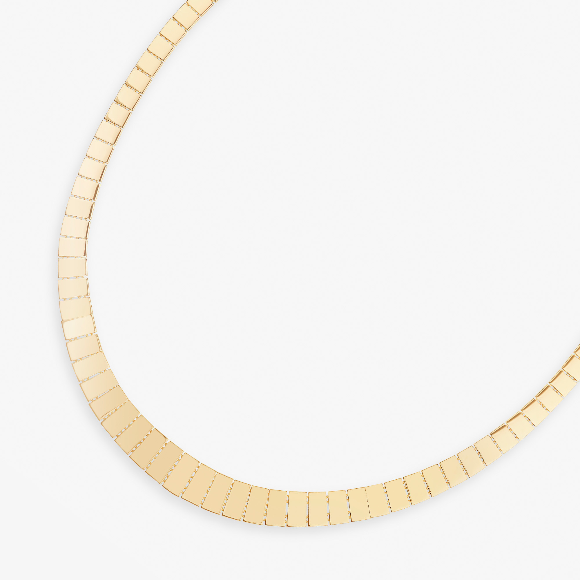 GRADUATED GOLD FLASH TILE NECKLACE