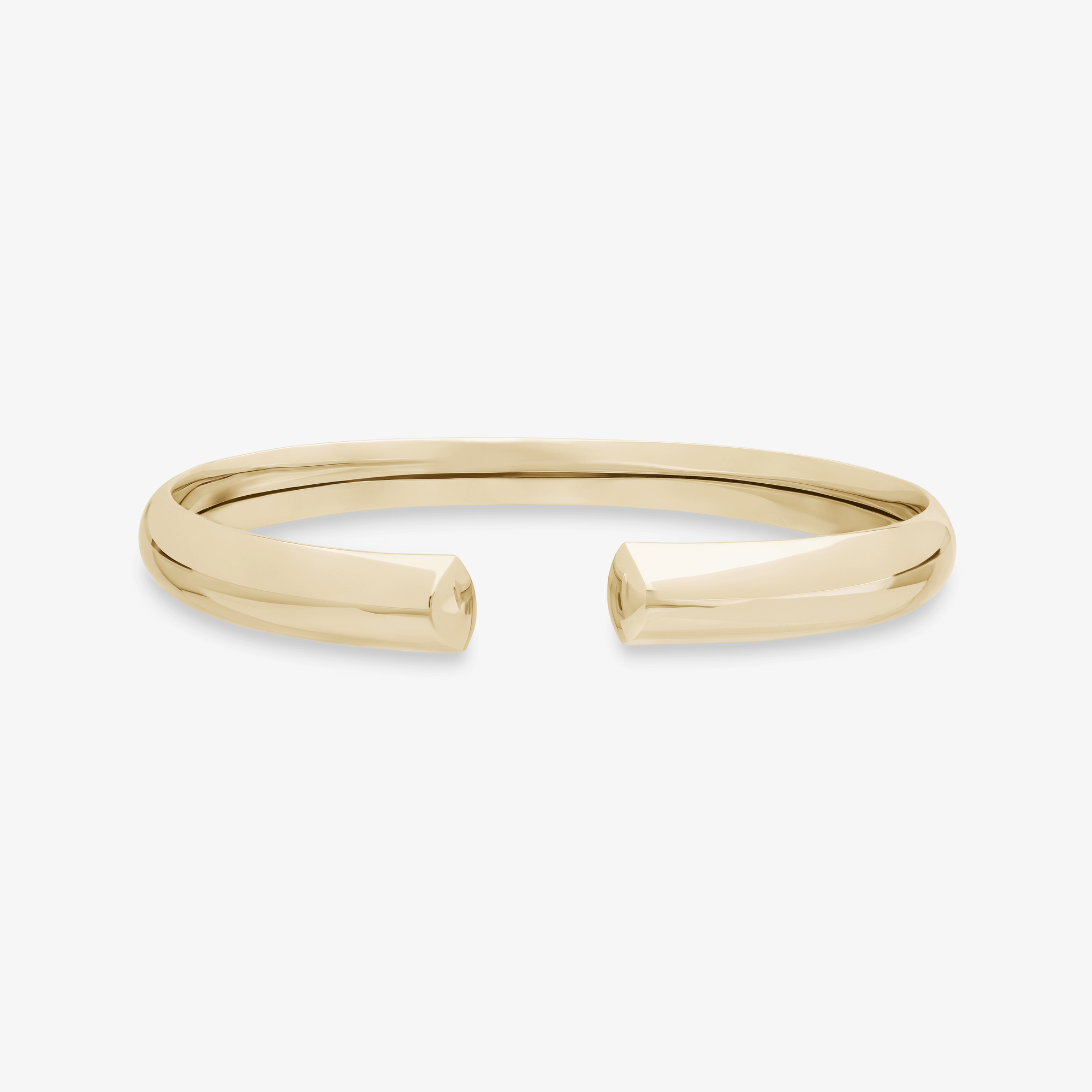 14K yellow gold graduating bubble echo bangle