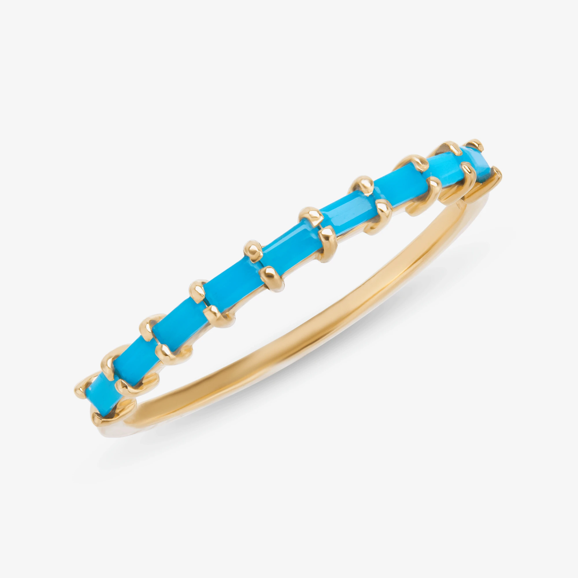 BAGUETTE CUT TURQUOISE RING