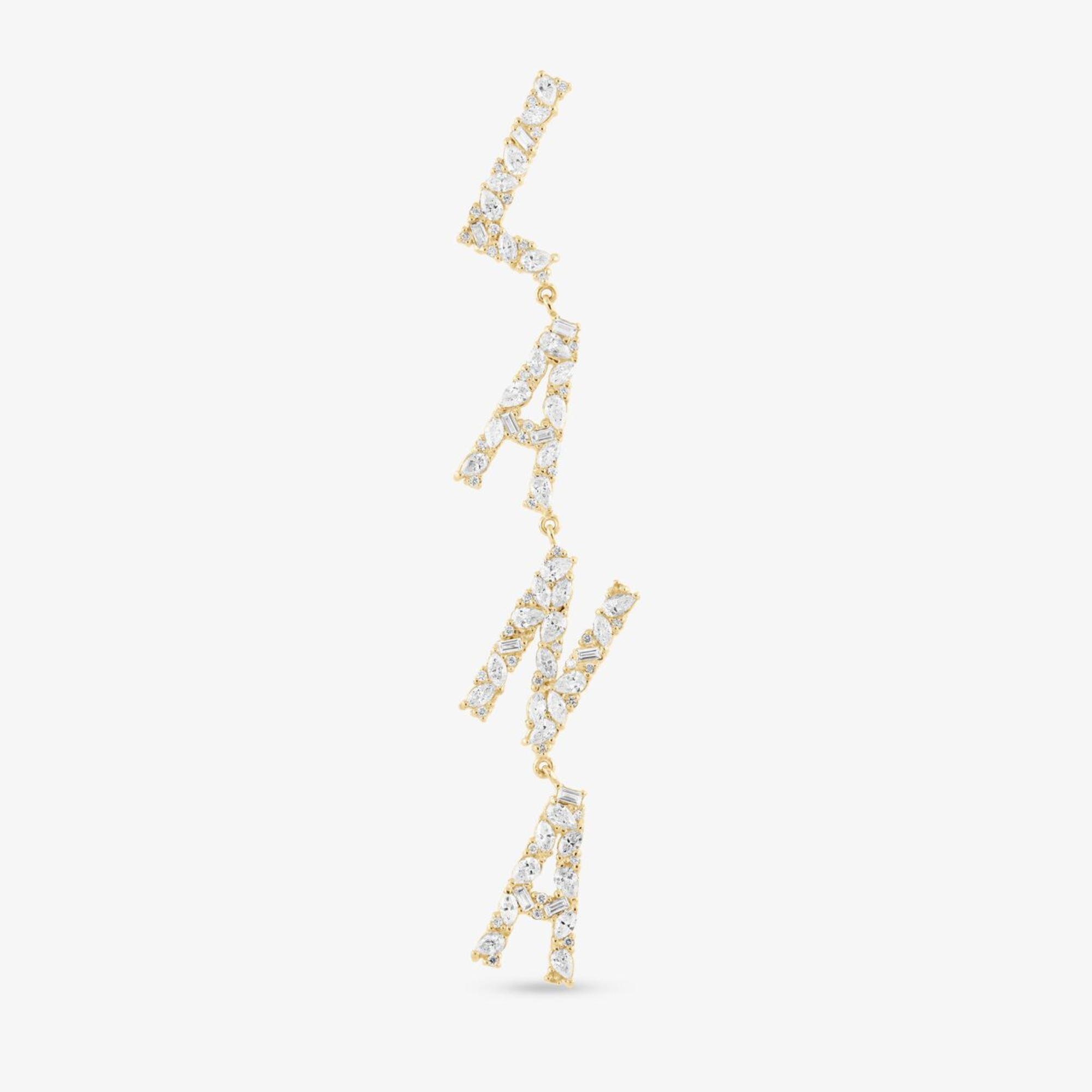 CUSTOM FANCY DIAMOND LINEAR EARRING