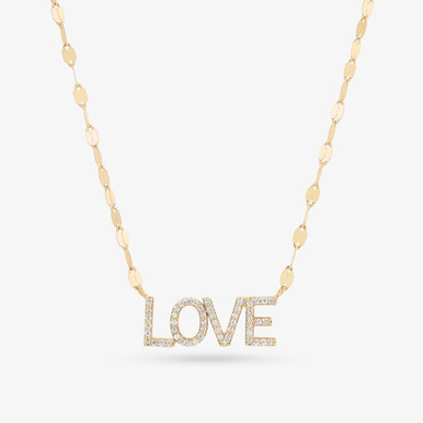 CUSTOM MINI BLOCK DIAMOND NAMEPLATE NECKLACE