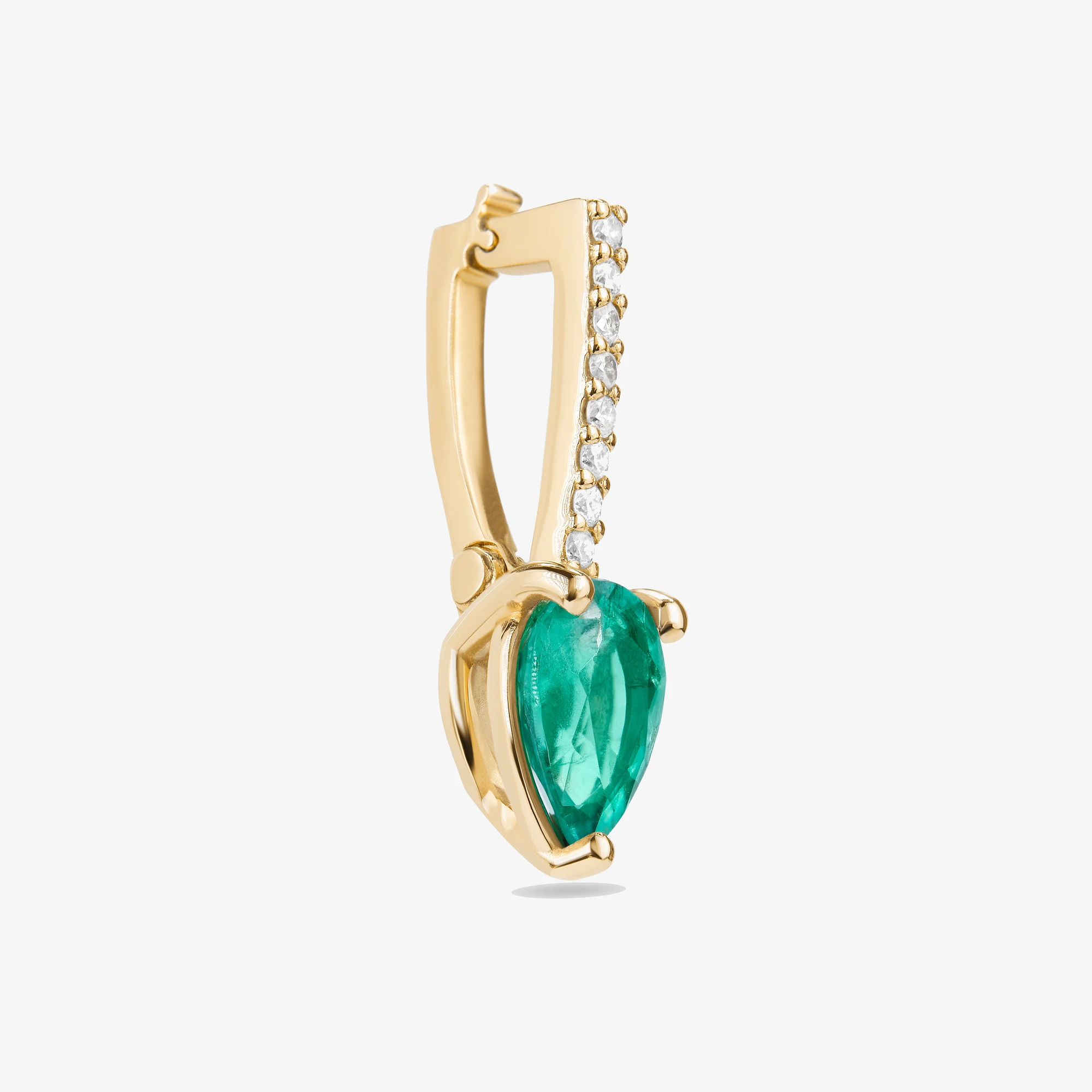 GREEN EMERALD & DIAMOND REMOVEABLE PENDANT