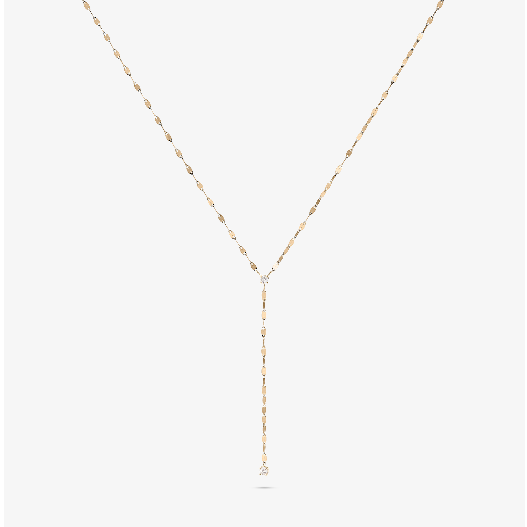 14K yellow gold solo diamond blake chain lariat