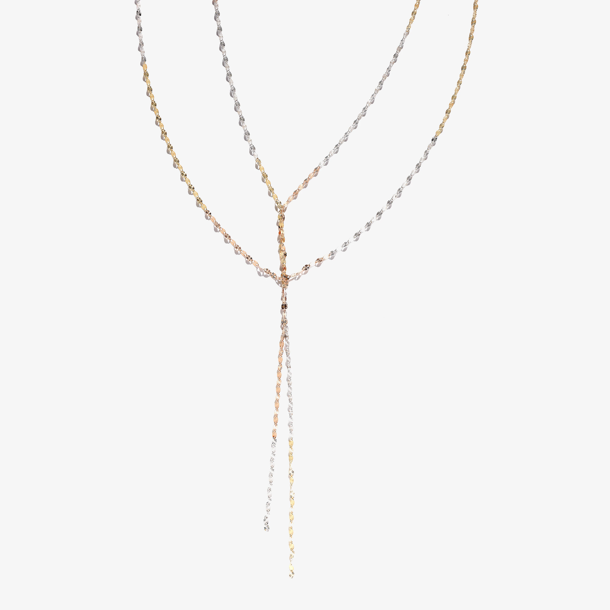 14K tri-gold blake necklace