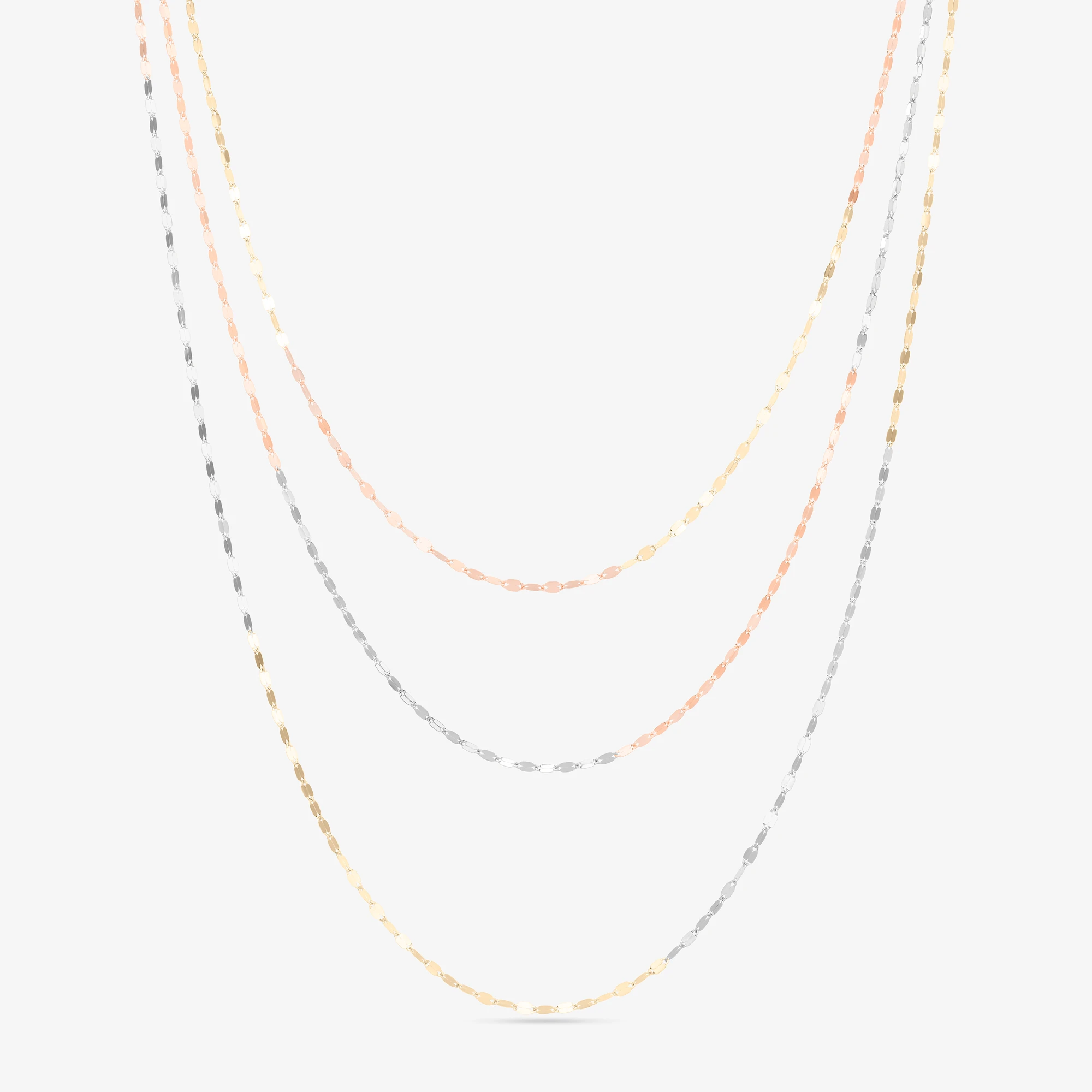 TRI GOLD TRIPLE STRAND BLAKE® NECKLACE