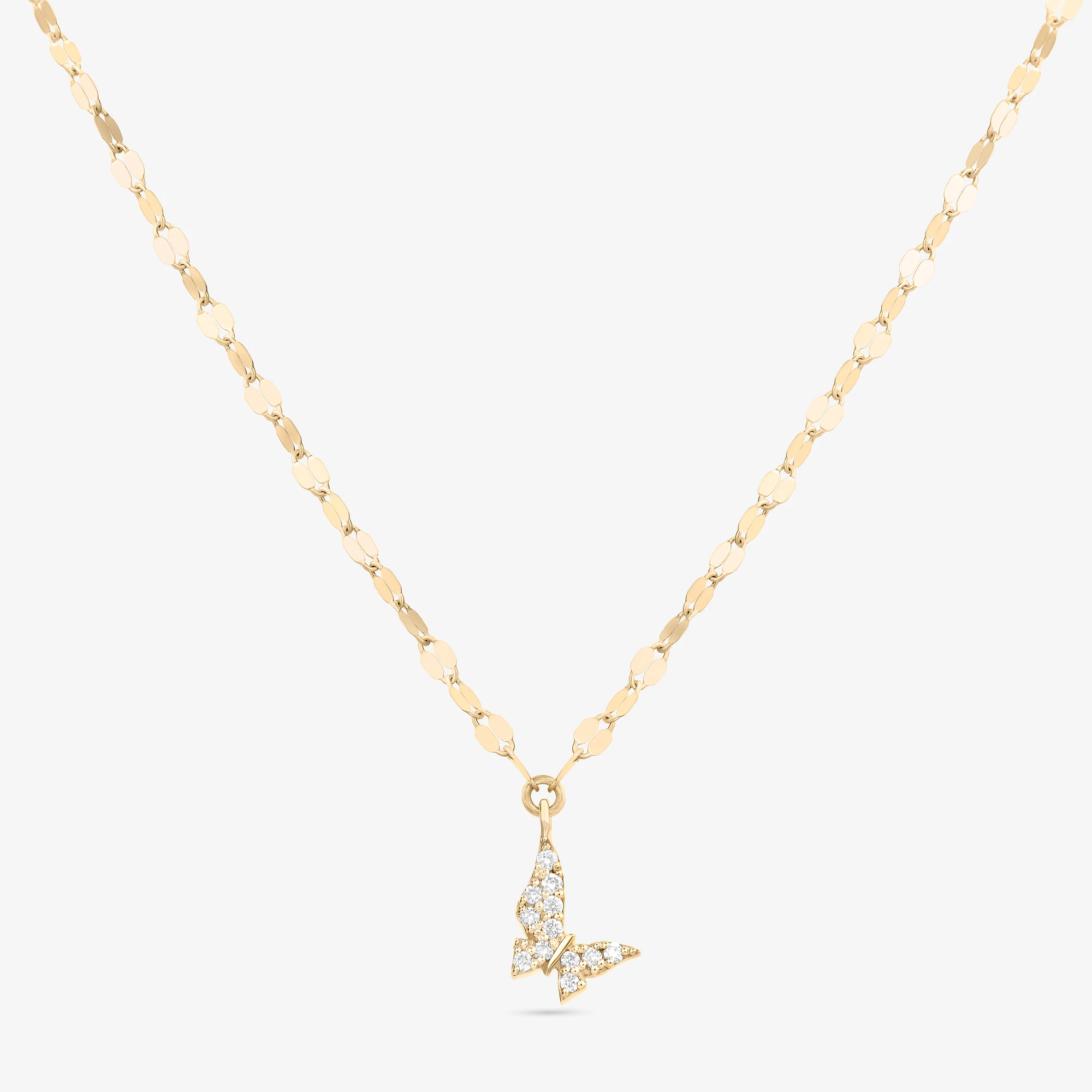 DIAMOND MINI BUTTERFLY PENDANT NECKLACE
