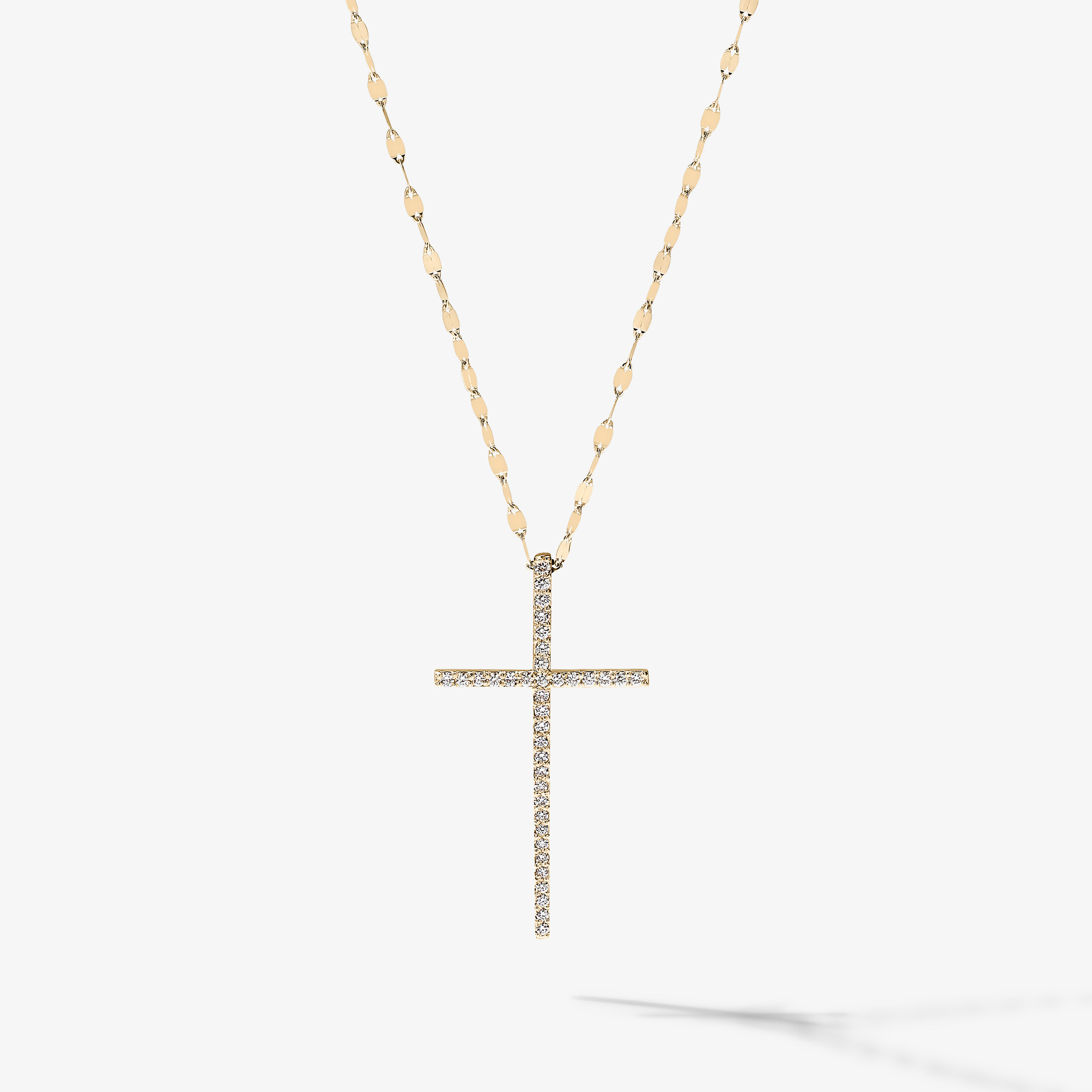 DIAMOND CROSS PENDANT NECKLACE - LANA