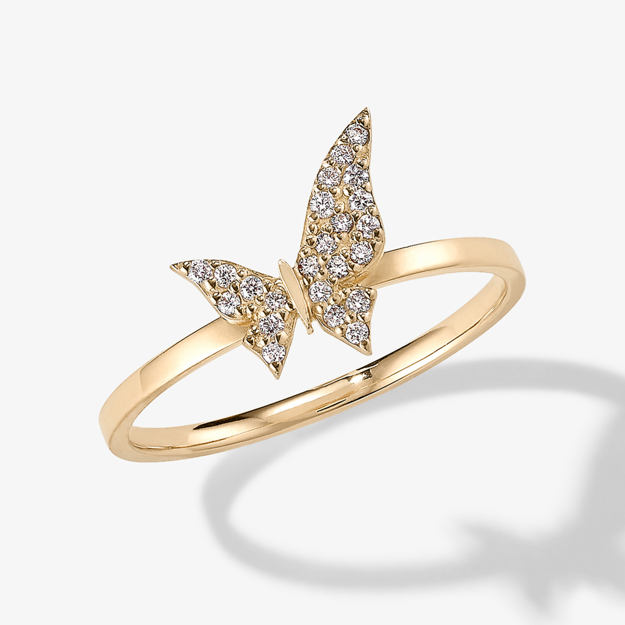 SMALL BUTTERFLY DIAMOND RING
