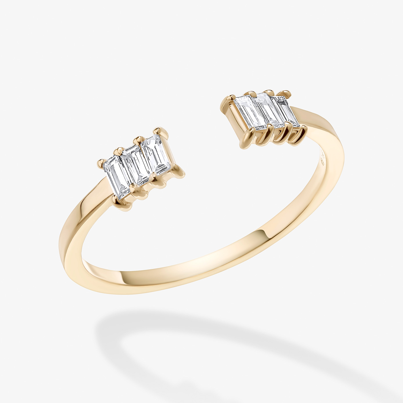 BAGUETTE CUT DIAMOND OPEN RING
