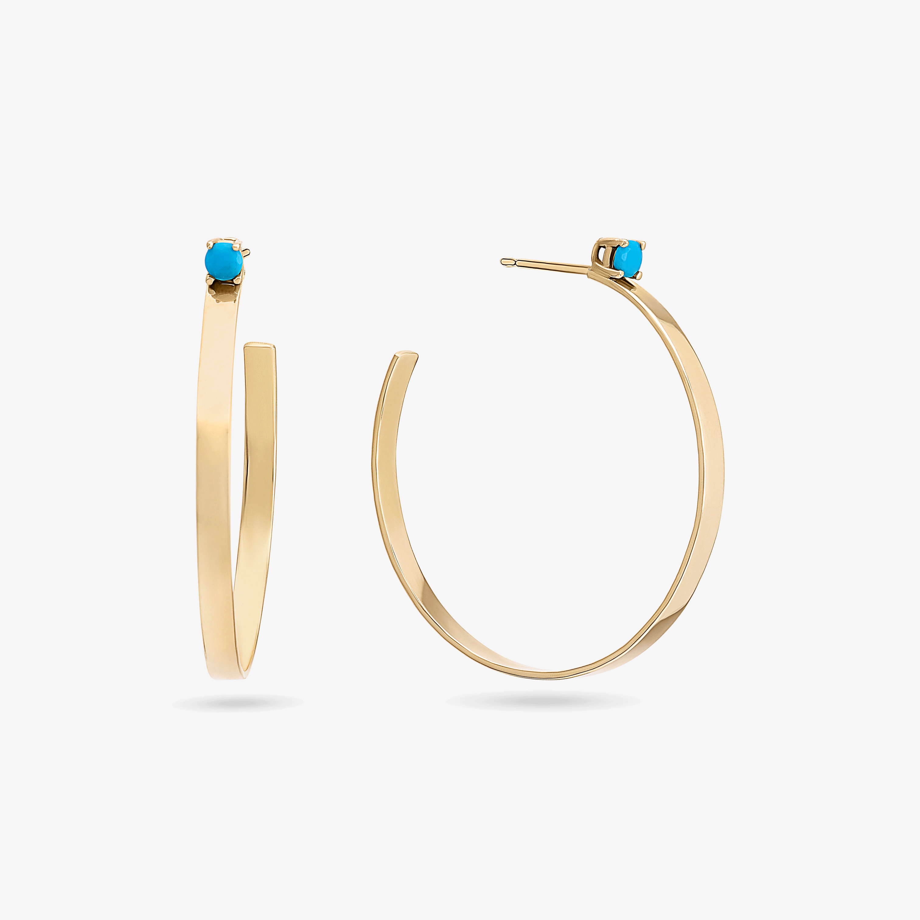 TURQUOISE SMALL HOOPS