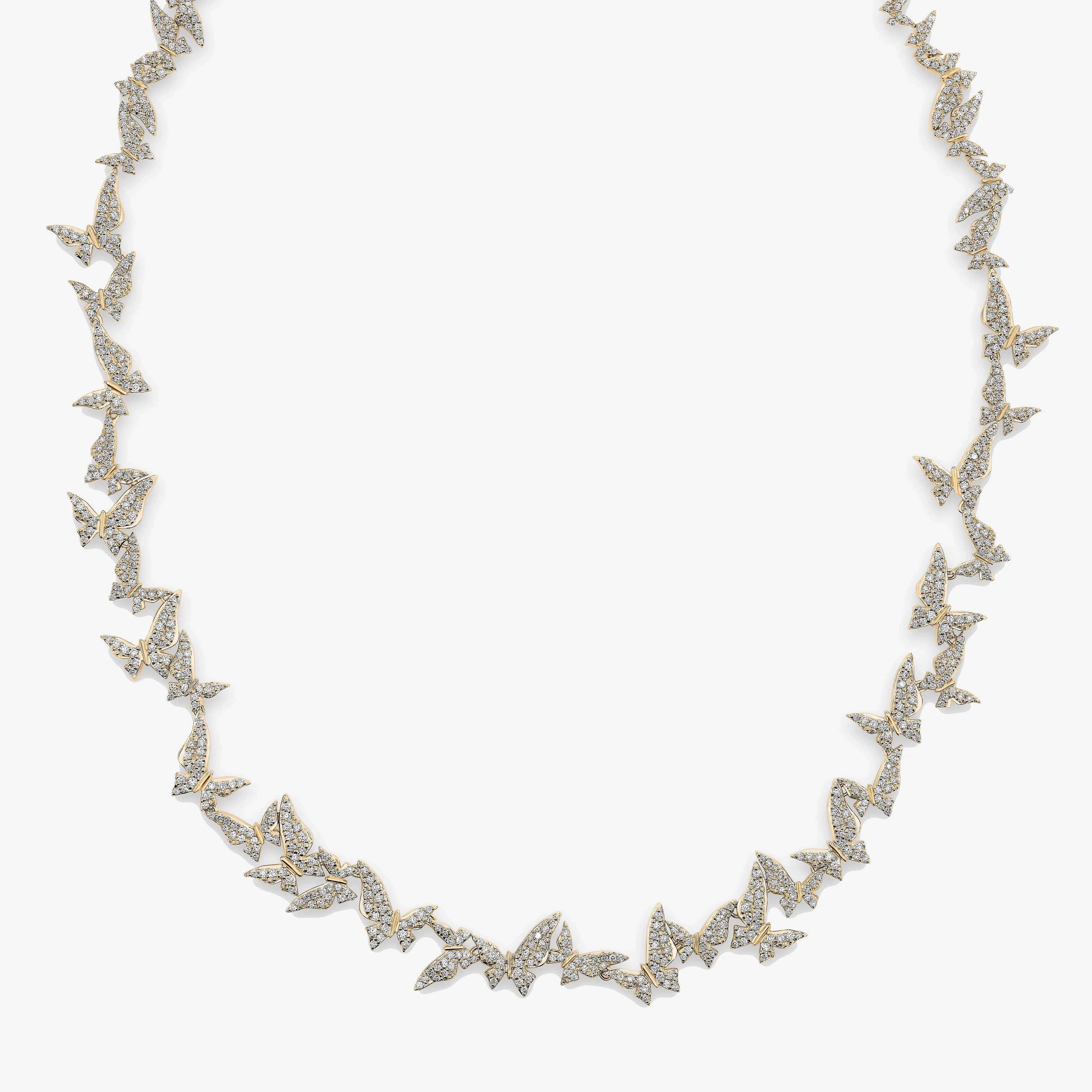 DIAMOND BUTTERFLY TENNIS NECKLACE
