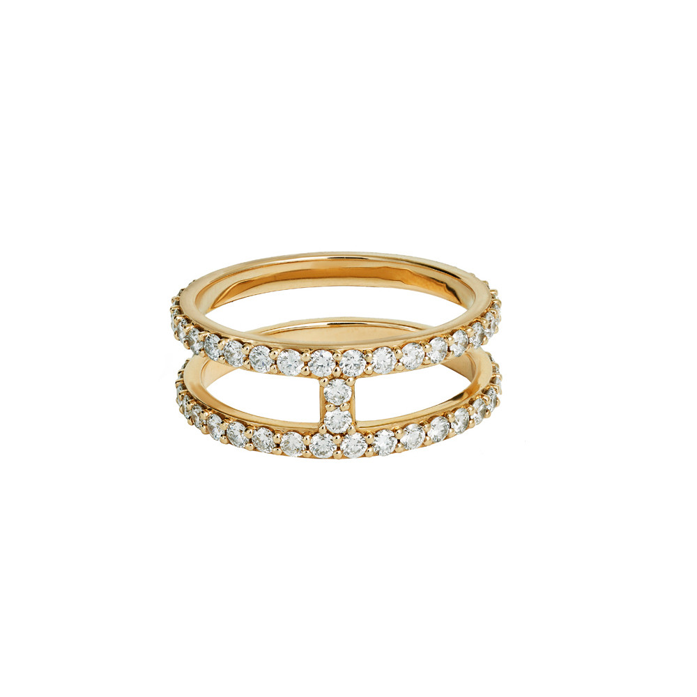 DIAMOND DOUBLE BAND RING