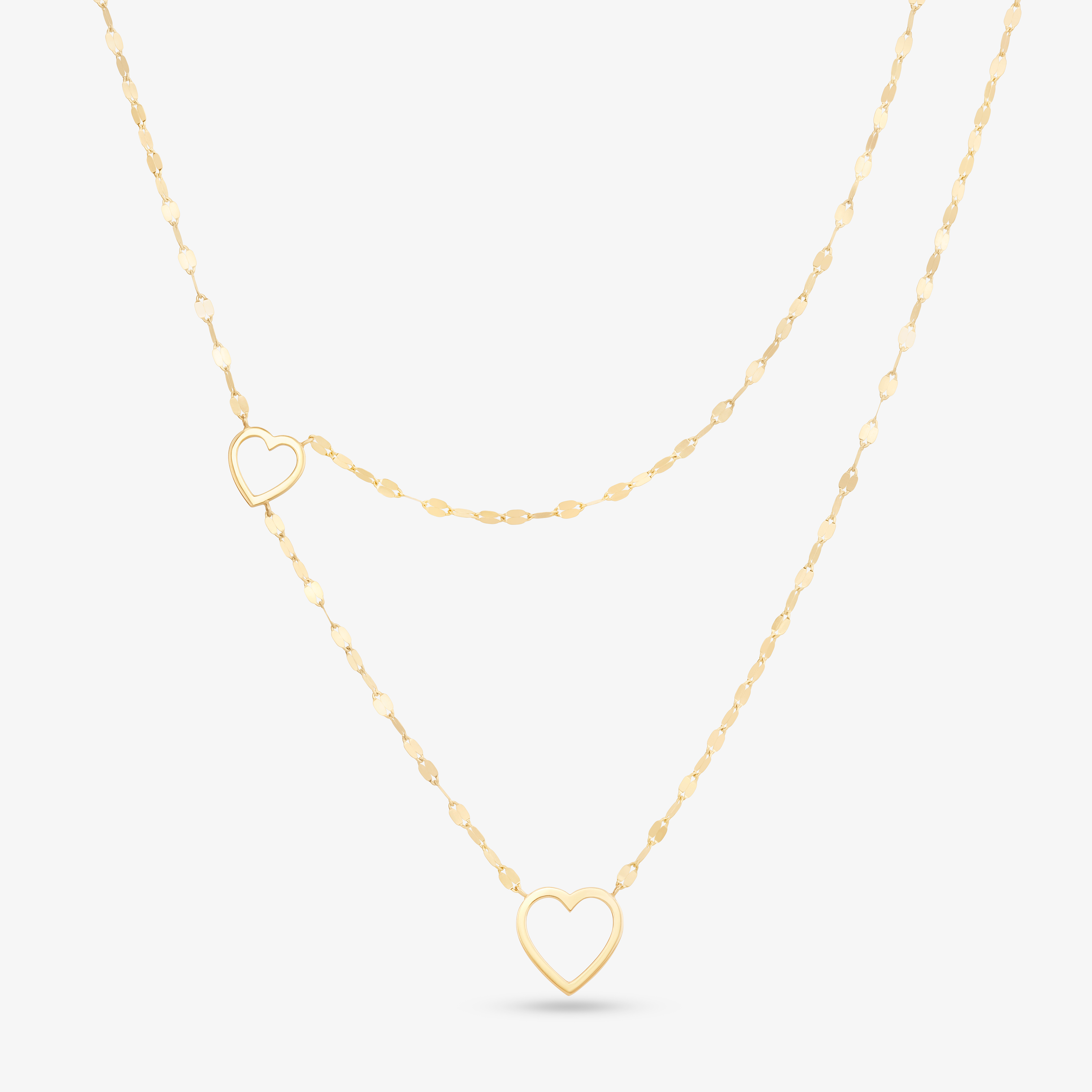 DOUBLE STRAND HEART NECKLACE