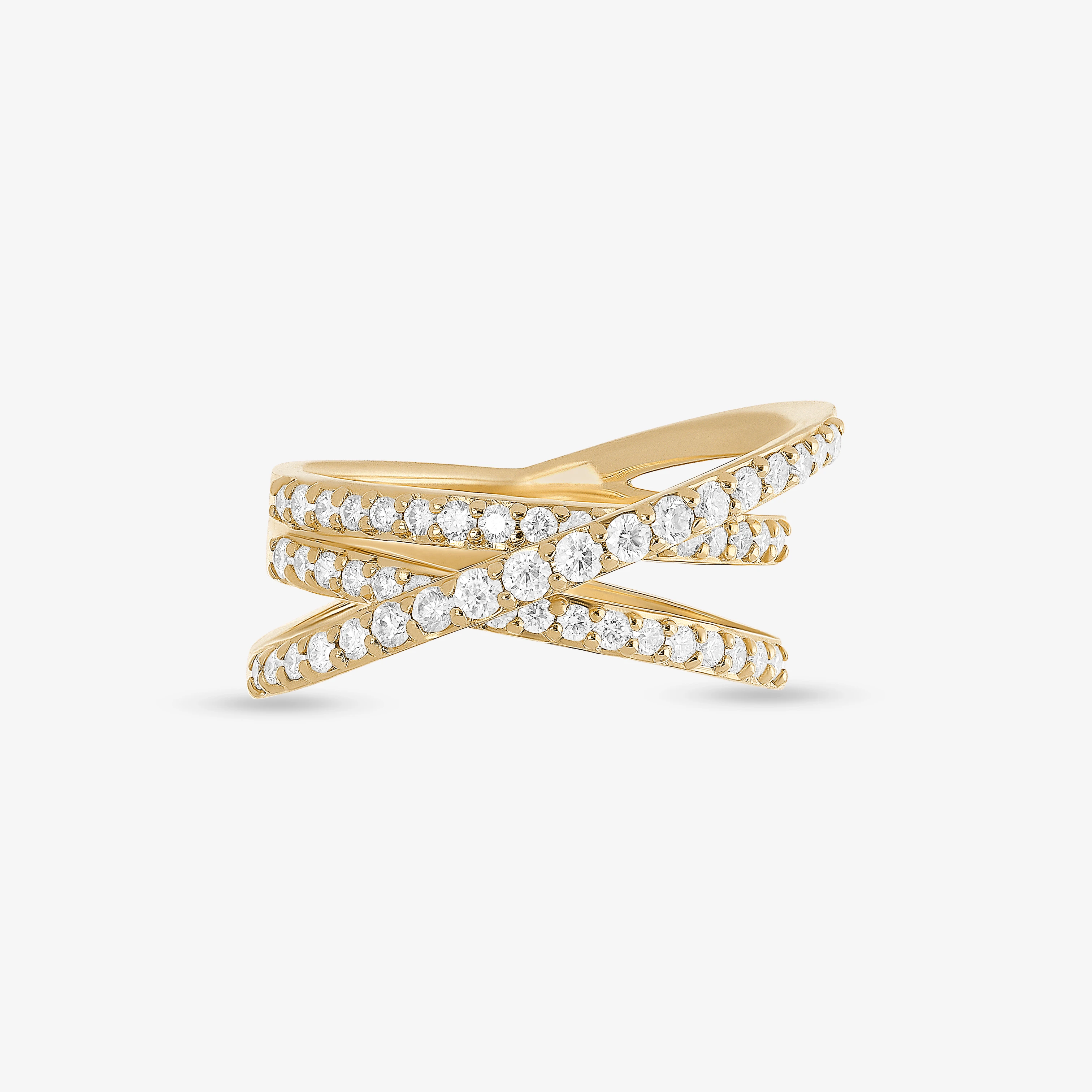 DIAMOND CRISSCROSS PINKY RING