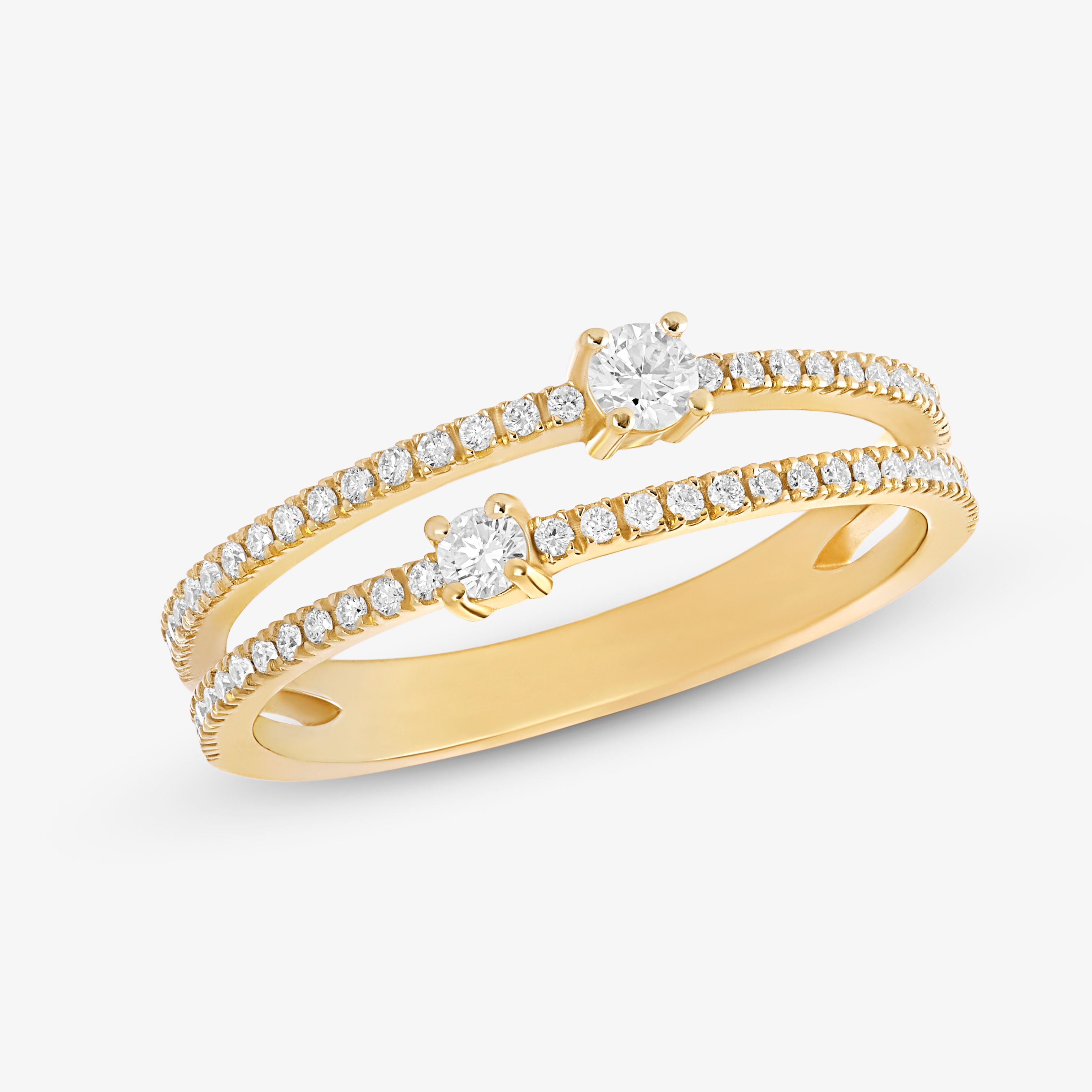 DOUBLE ROW DIAMOND RING