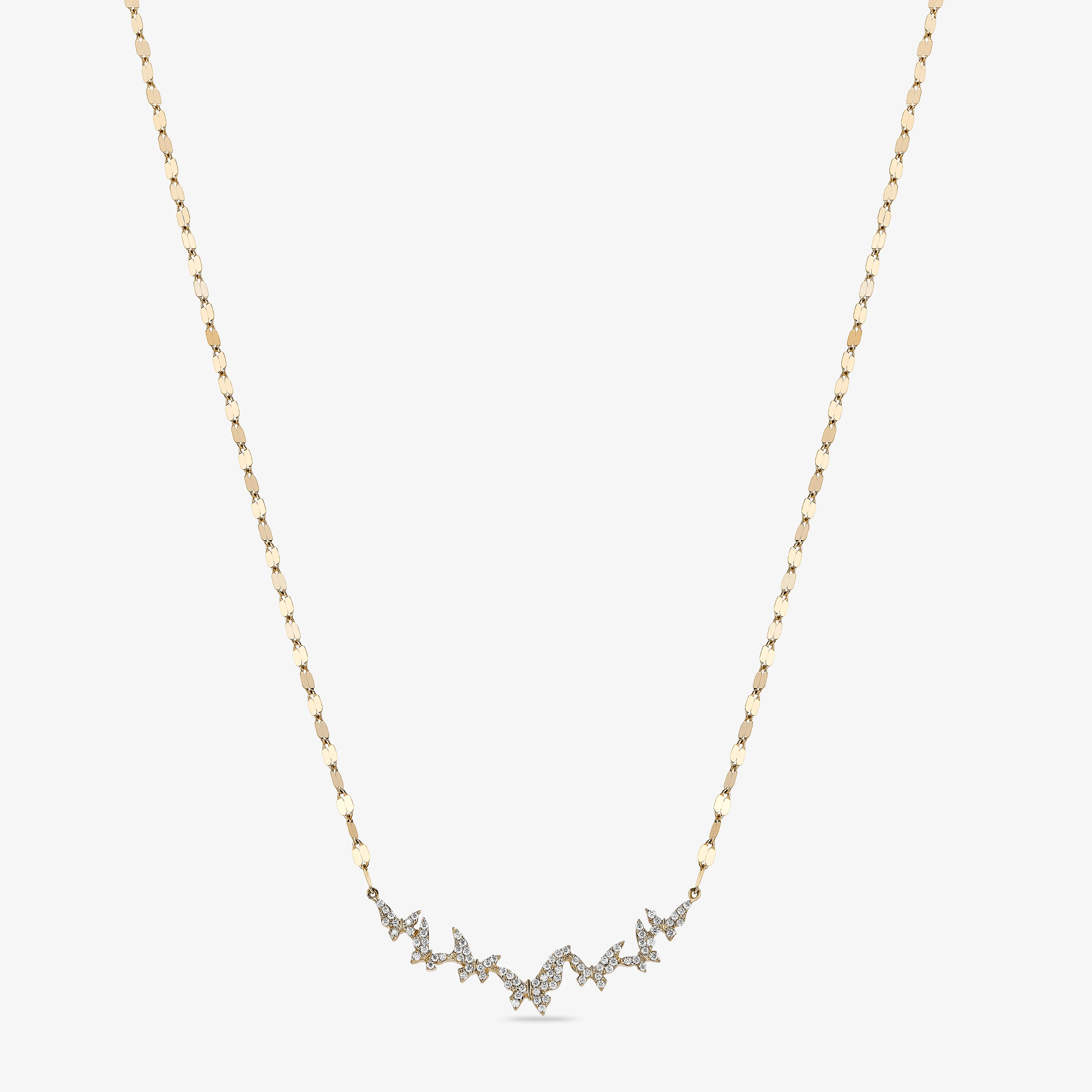 DIAMOND MULTI BUTTERFLY PENDANT NECKLACE