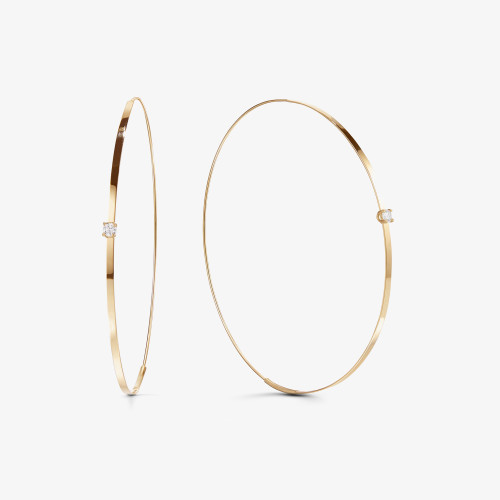 LARGE FLAT MAGIC HOOPS WITH DIAMONDS