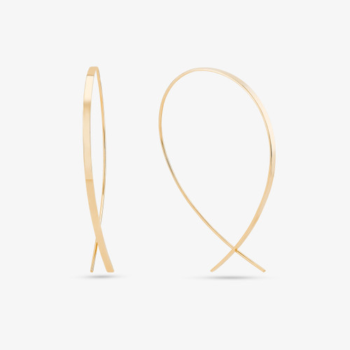 SMALL FLAT UPSIDE DOWN HOOPS