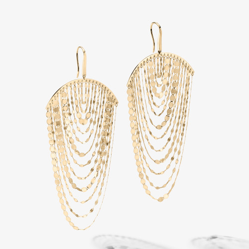 Large Nude Cascade Earrings-3
