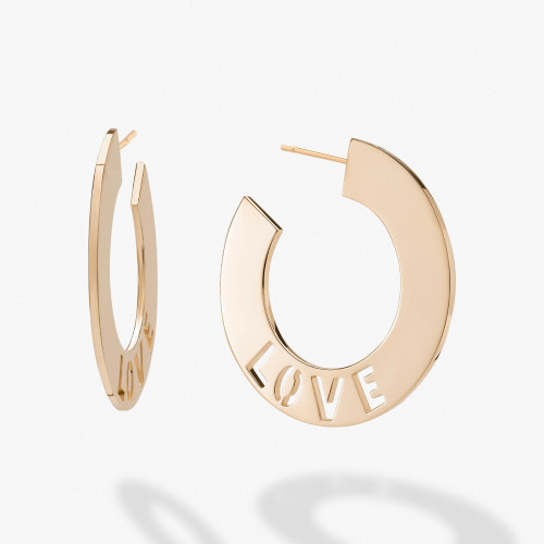 LOVE CUTOUT HOOPS - 1