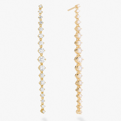 Linear Moveable Diamond Earrings