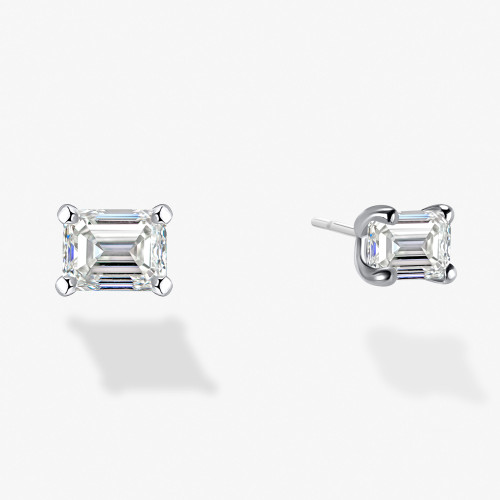 Emerald Diamond Studs