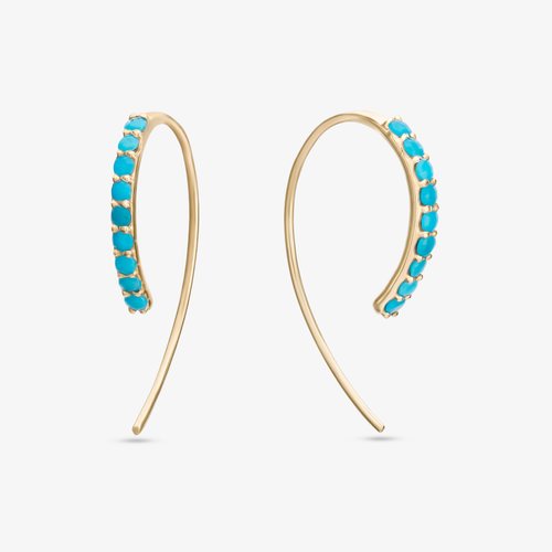 MINI TURQUOISE HOOKED ON HOOPS