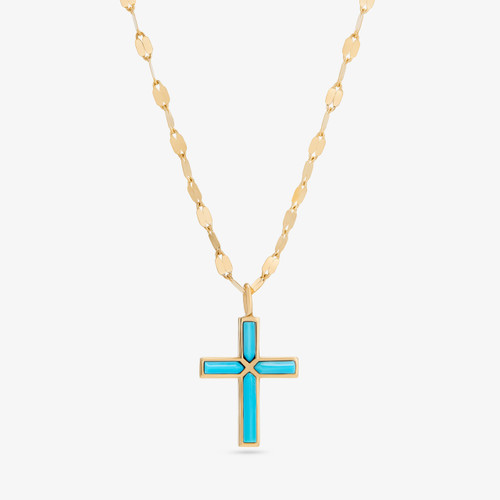TURQUOISE CROSS NECKLACE