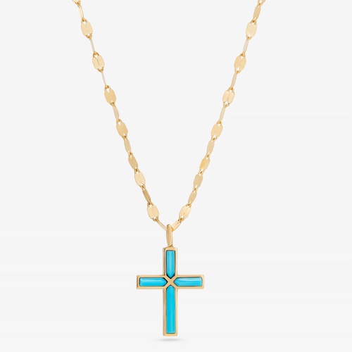Turquoise cross necklace