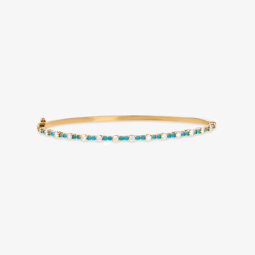TURQUOISE & DIAMOND BANGLE