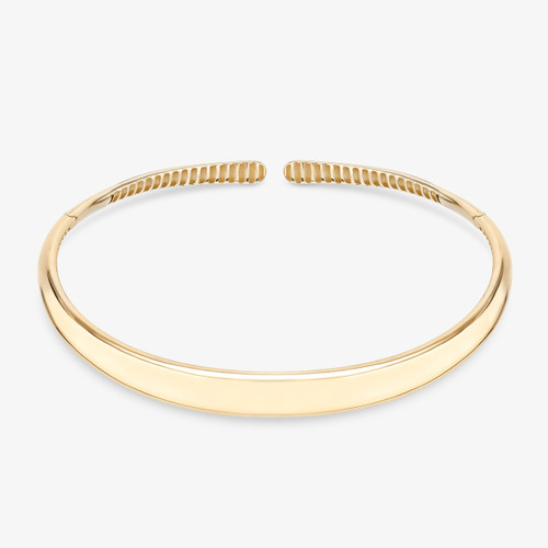 CURVED BUBBLE HOLLOW CHOKER