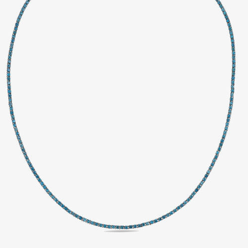 DENIM BLUE DIAMOND TENNIS NECKLACE