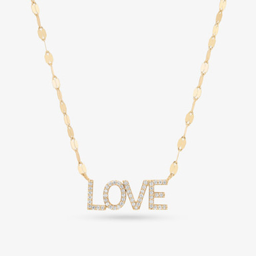 CUSTOM MINI BLOCK DIAMOND NAMEPLATE NECKLACE